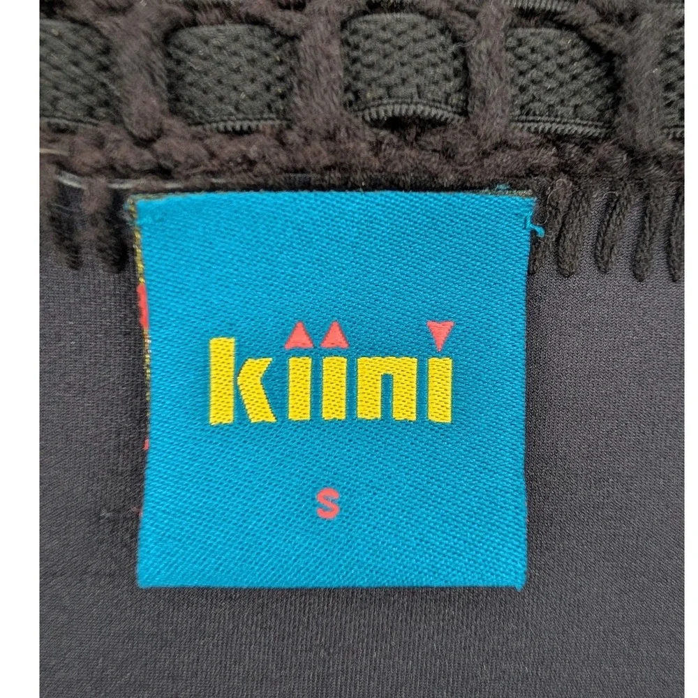 Kiini Chacha Bikini Set Women S Black Gold Crochet Trim Triangle Boho Festival - Picture 9 of 16